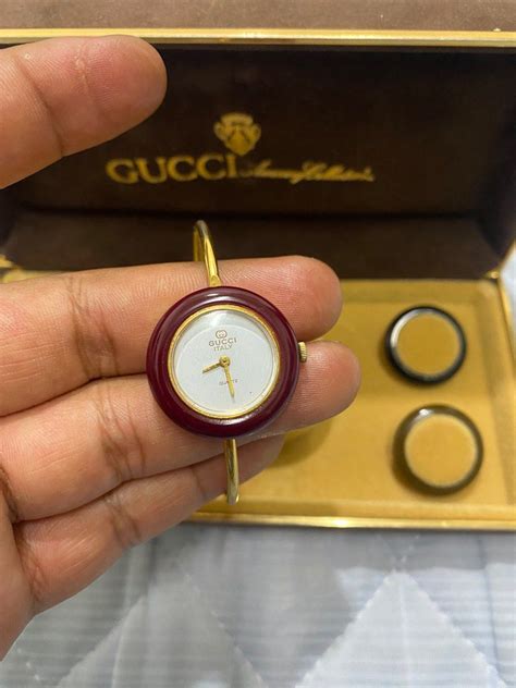 gucci changeable face watch|vintage gucci change bezel watch.